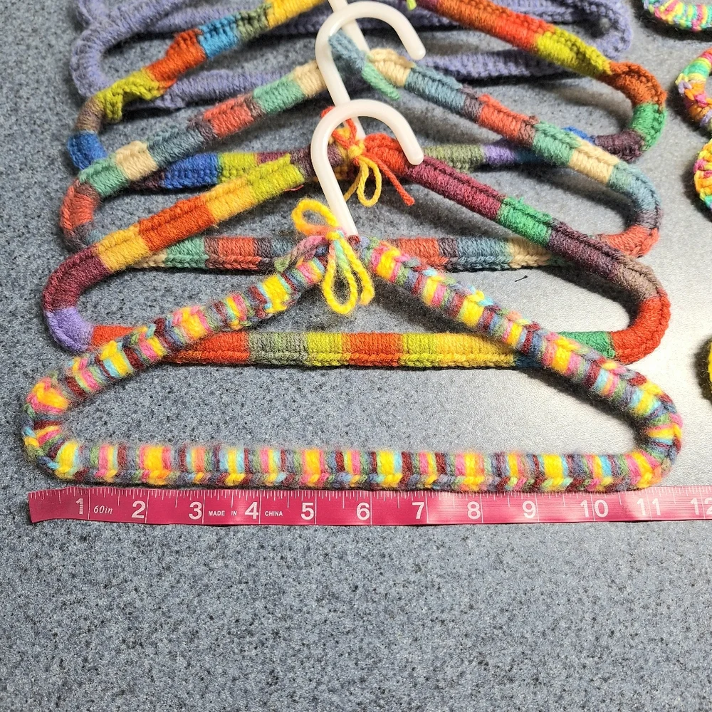 Handmade, Knitted Children's Hanger Bundle Of 12